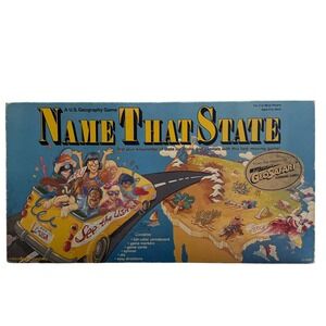 Educational Insights Name That State Board Board Game Kids Vintage 1988